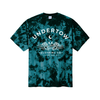 Undertow Clothing Co. premium tie-dye logo tee - unisex logo tie dye tshirt