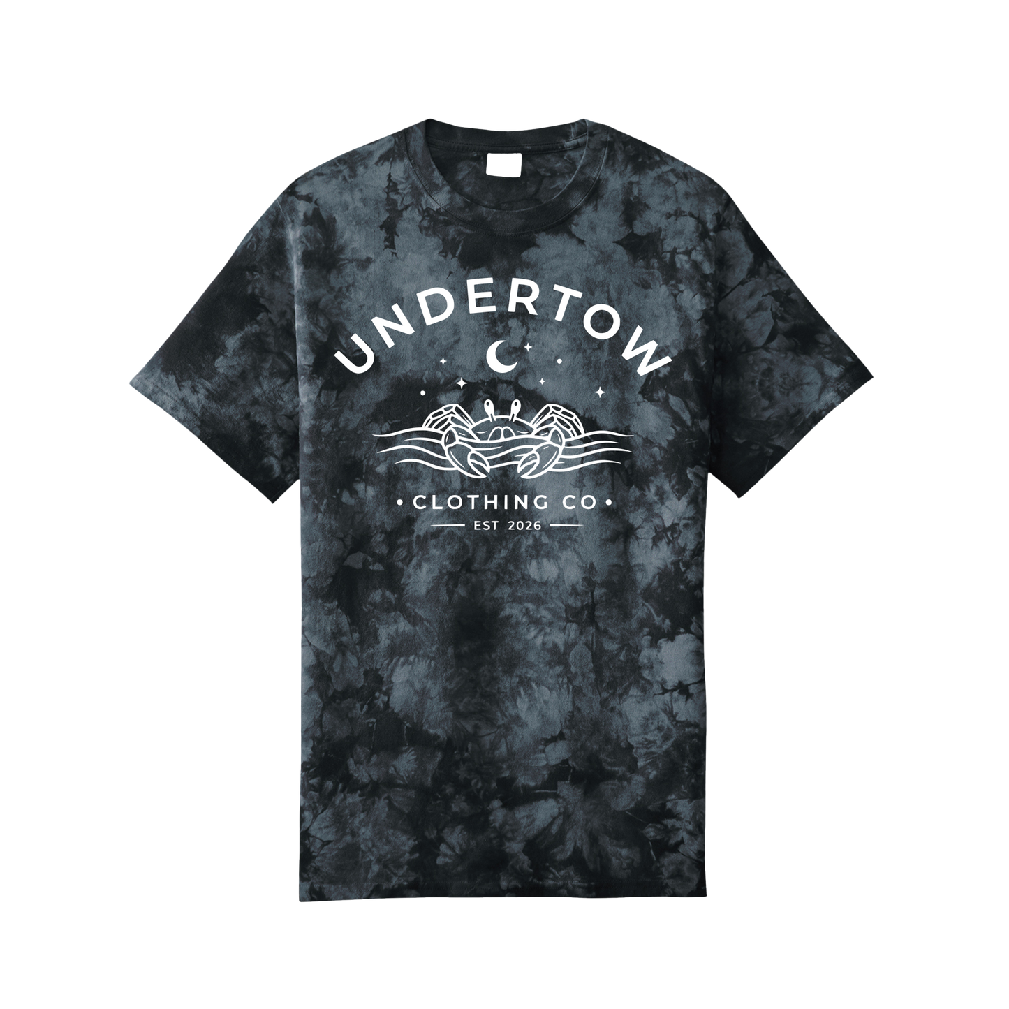 Undertow Clothing Co. premium tie-dye logo tee - unisex logo tie dye tshirt