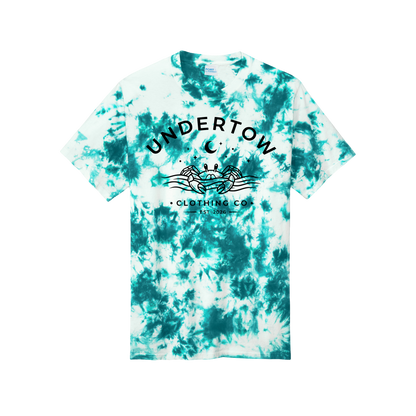 Undertow Clothing Co. premium tie-dye logo tee - unisex logo tie dye tshirt
