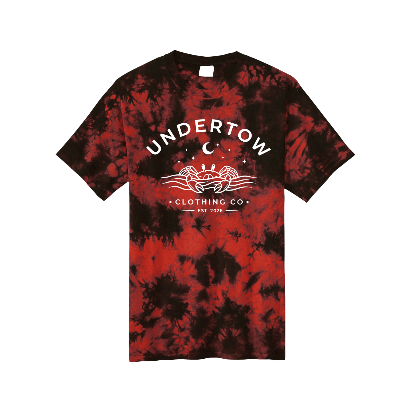 Undertow Clothing Co. premium tie-dye logo tee - unisex logo tie dye tshirt