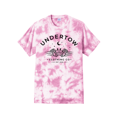 Undertow Clothing Co. premium tie-dye logo tee - unisex logo tie dye tshirt