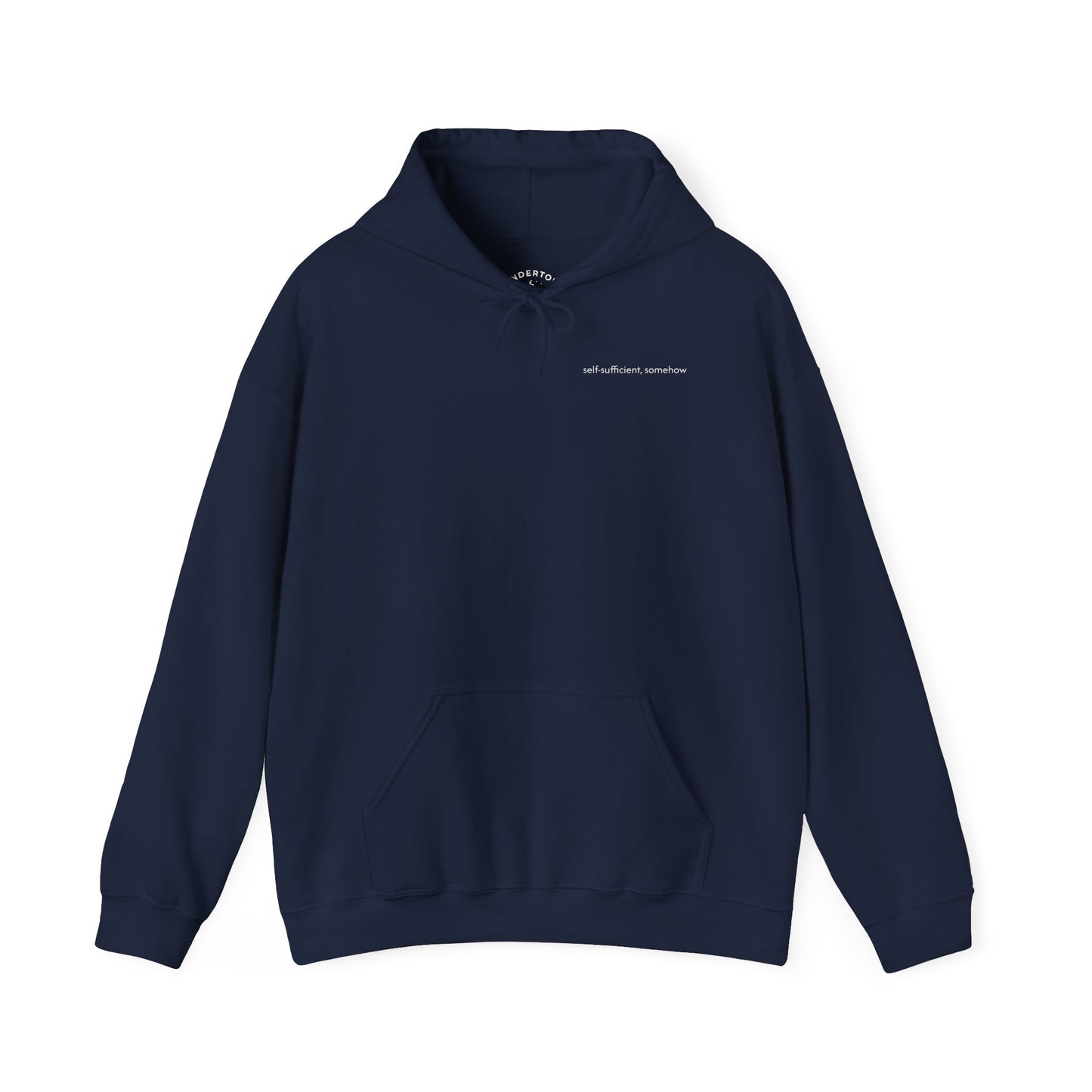 self-sufficient, somehow - unisex heavyweight hoodie