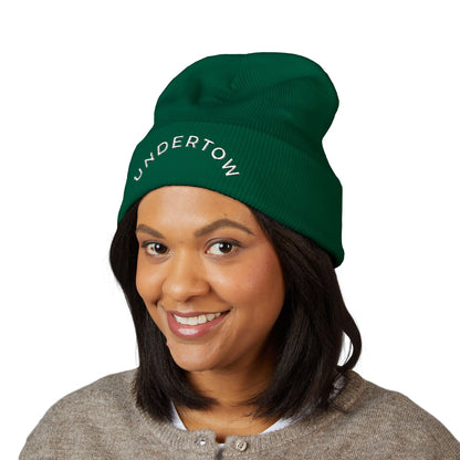 Undertow embroidered cuffed beanie (light) - unisex knit beanie