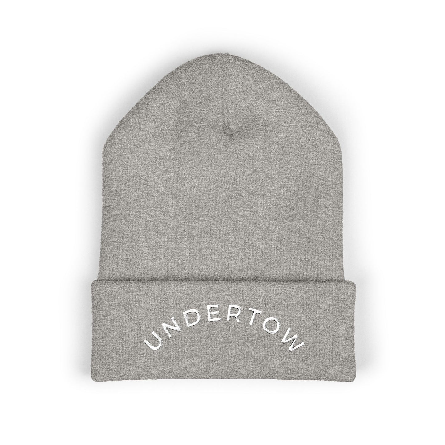 Undertow embroidered cuffed beanie (light) - unisex knit beanie