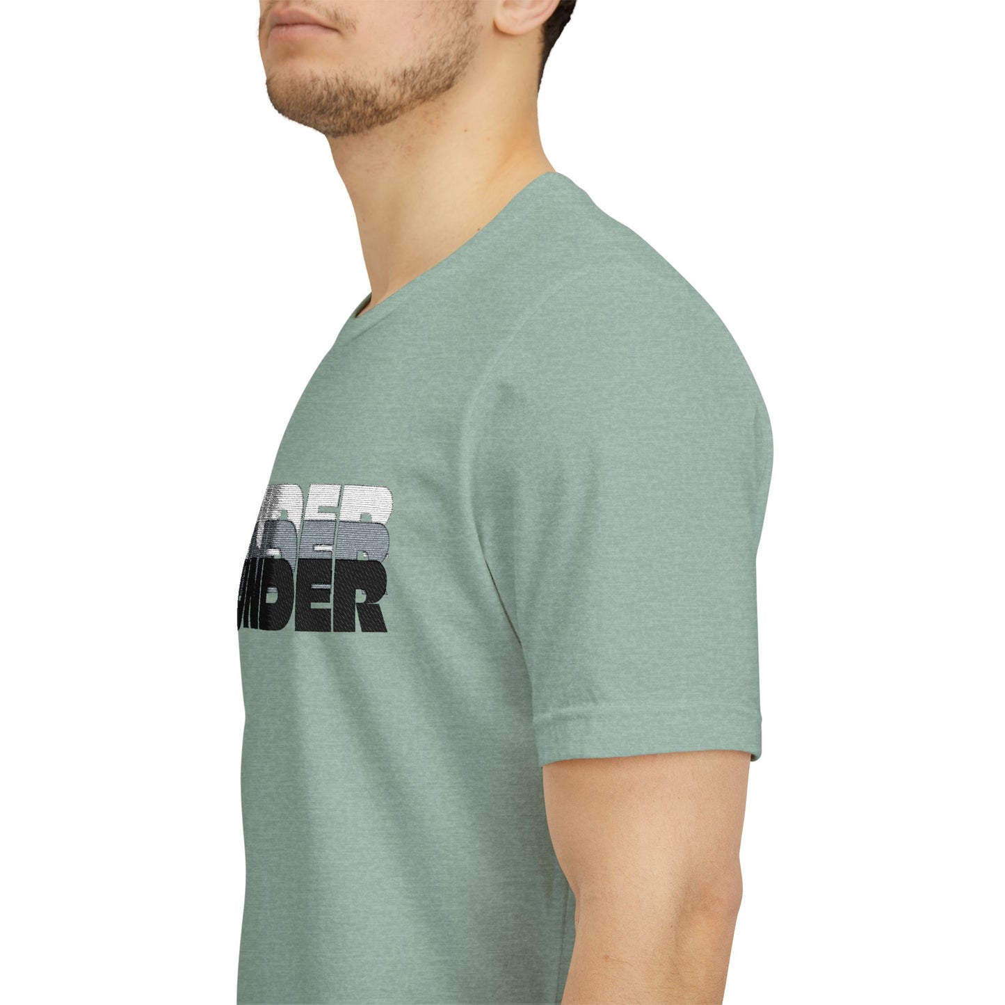 'UNDER' embroidered slogan tee - unisex vintage-style soft tshirt