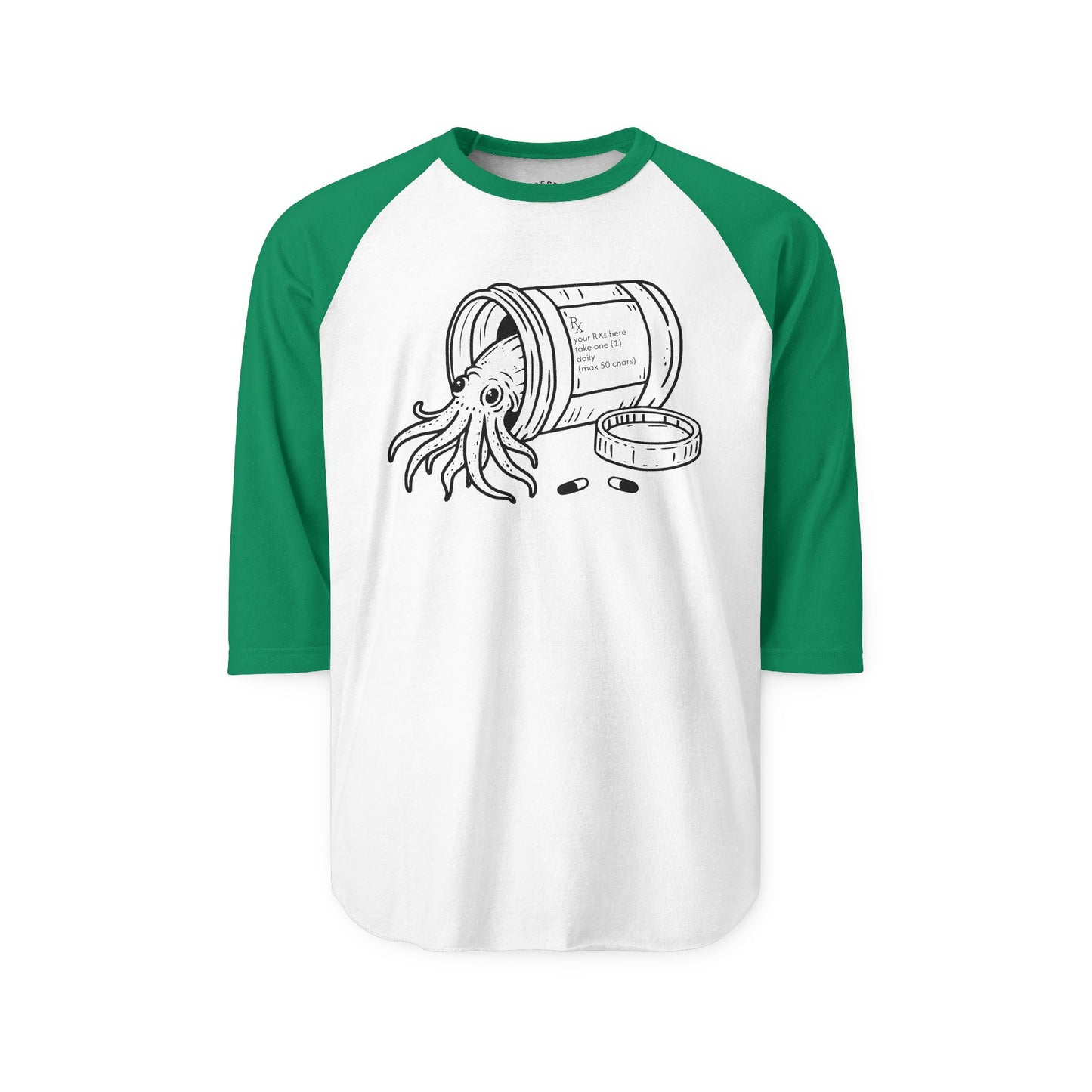 prescribed persistence raglan tee - unisex 3/4 sleeve raglan tshirt