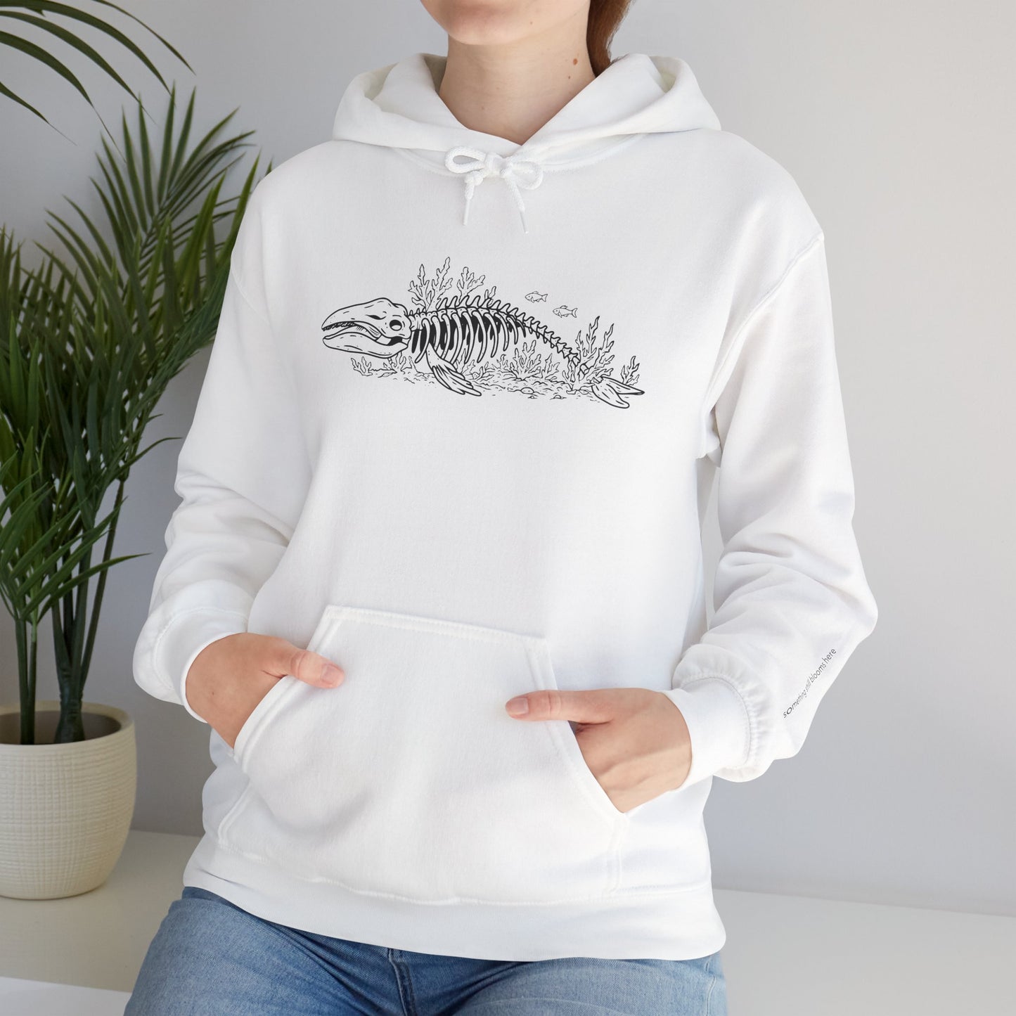 something still blooms here - unisex cotton-poly blend hoodie