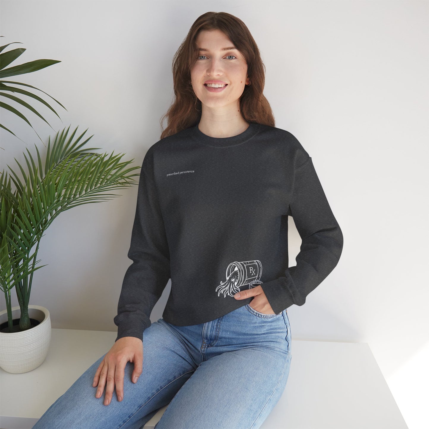 prescribed persistence - unisex mid-weight crewneck sweater