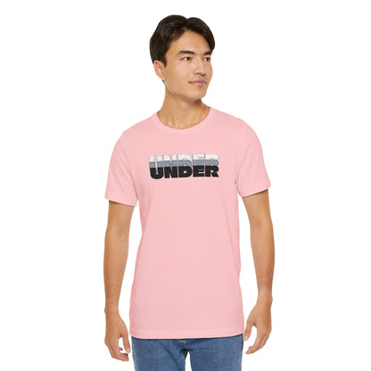 'UNDER' embroidered slogan tee - unisex vintage-style soft tshirt