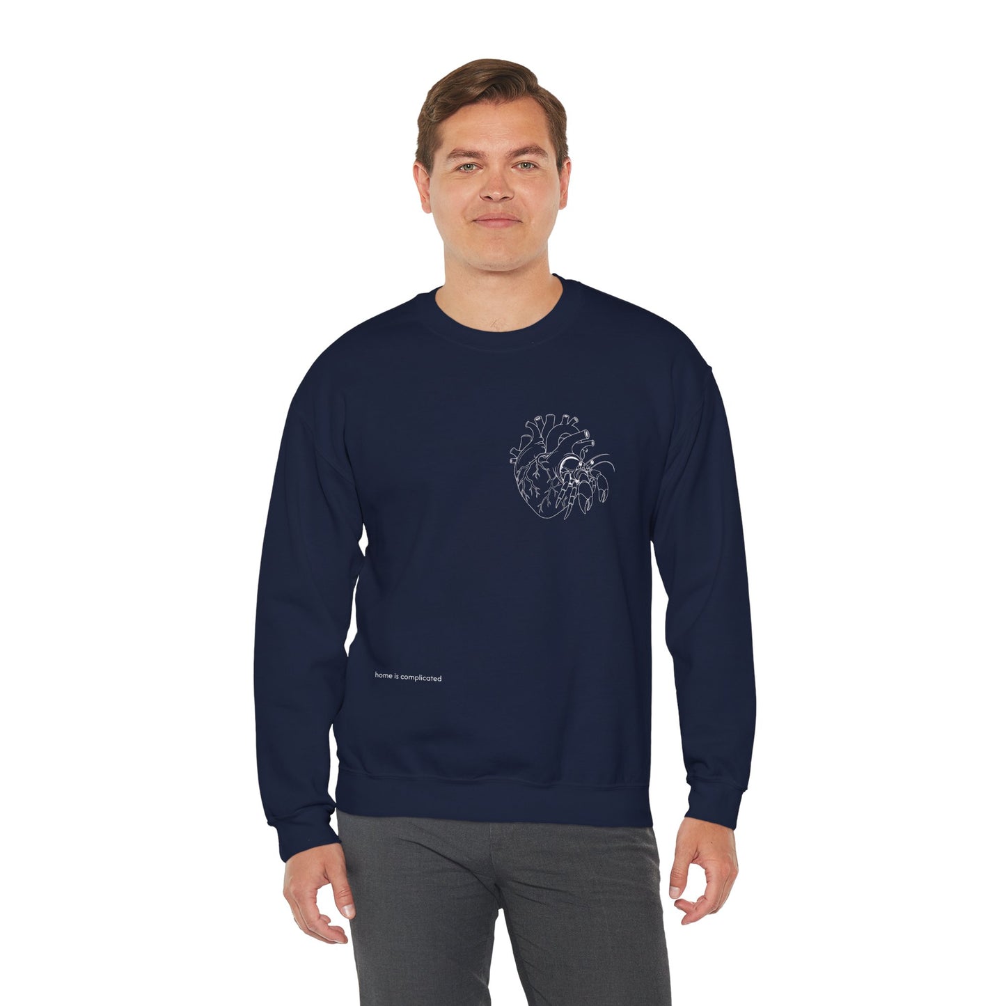 home is complicated - unisex crewneck sweater