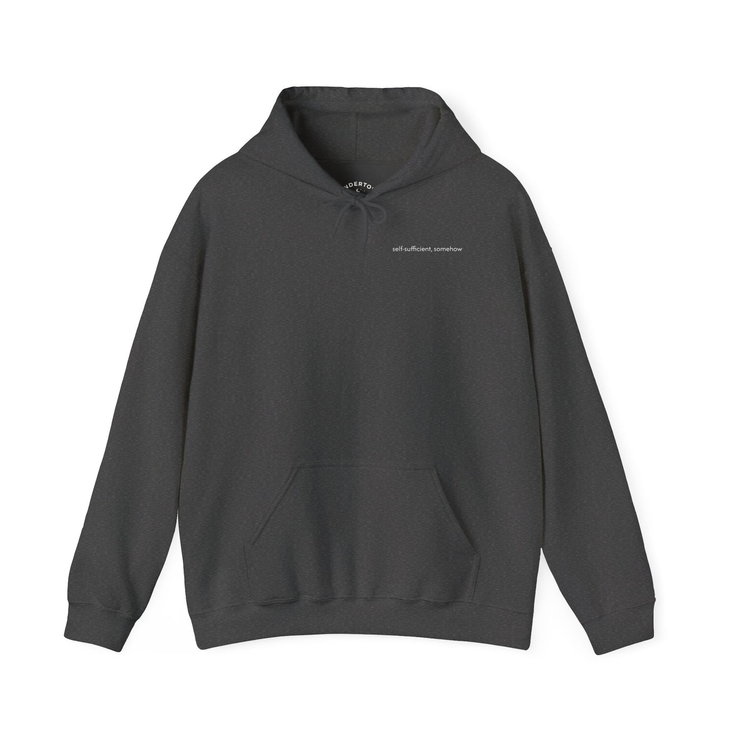 self-sufficient, somehow - unisex heavyweight hoodie