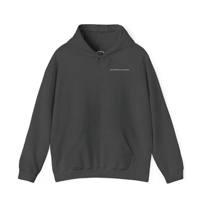 self-sufficient, somehow - unisex heavyweight hoodie