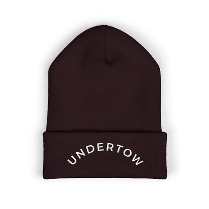 Undertow embroidered cuffed beanie (light) - unisex knit beanie
