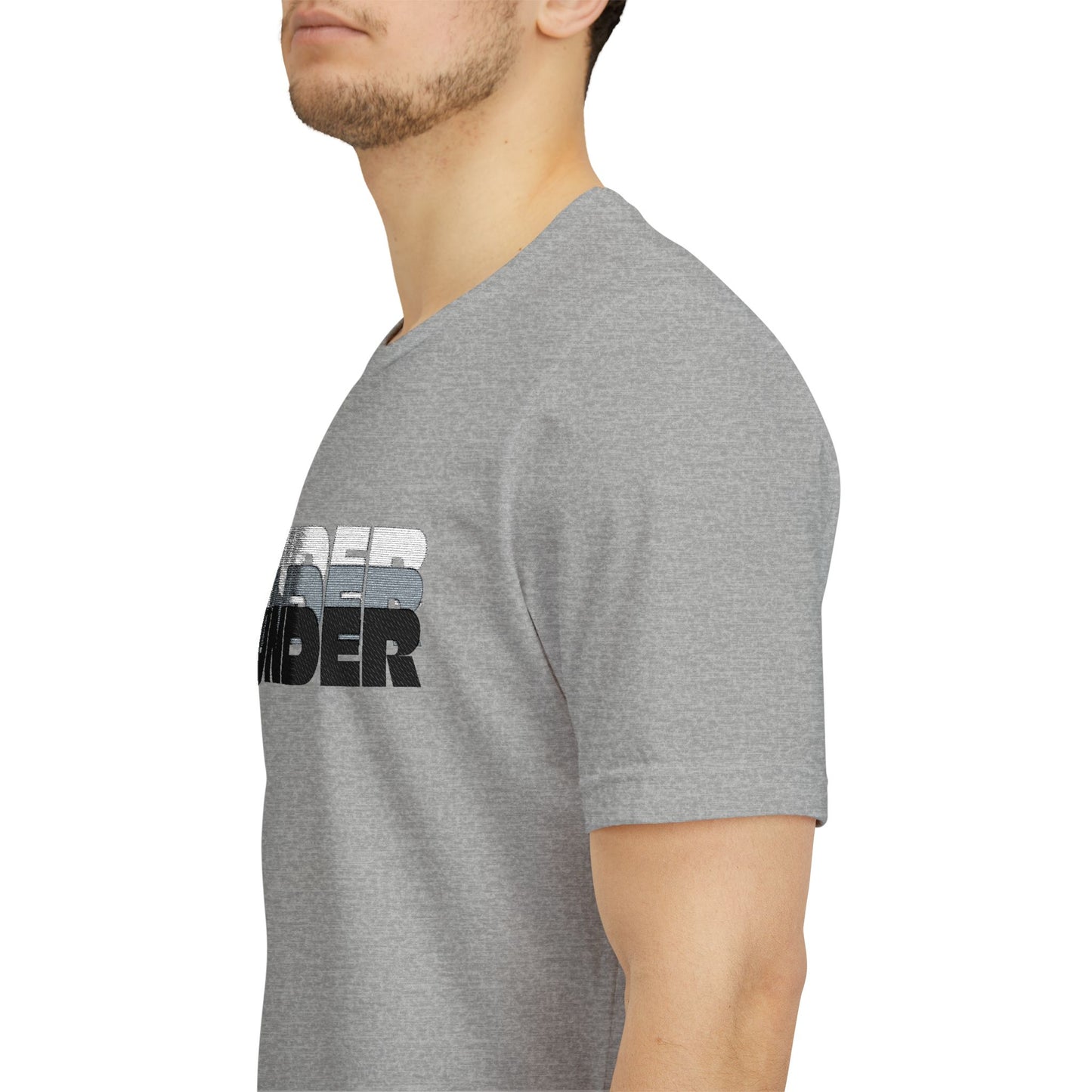 'UNDER' embroidered slogan tee - unisex vintage-style soft tshirt