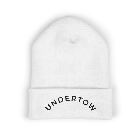 Undertow embroidered cuffed beanie (dark) - Unisex knit beanie