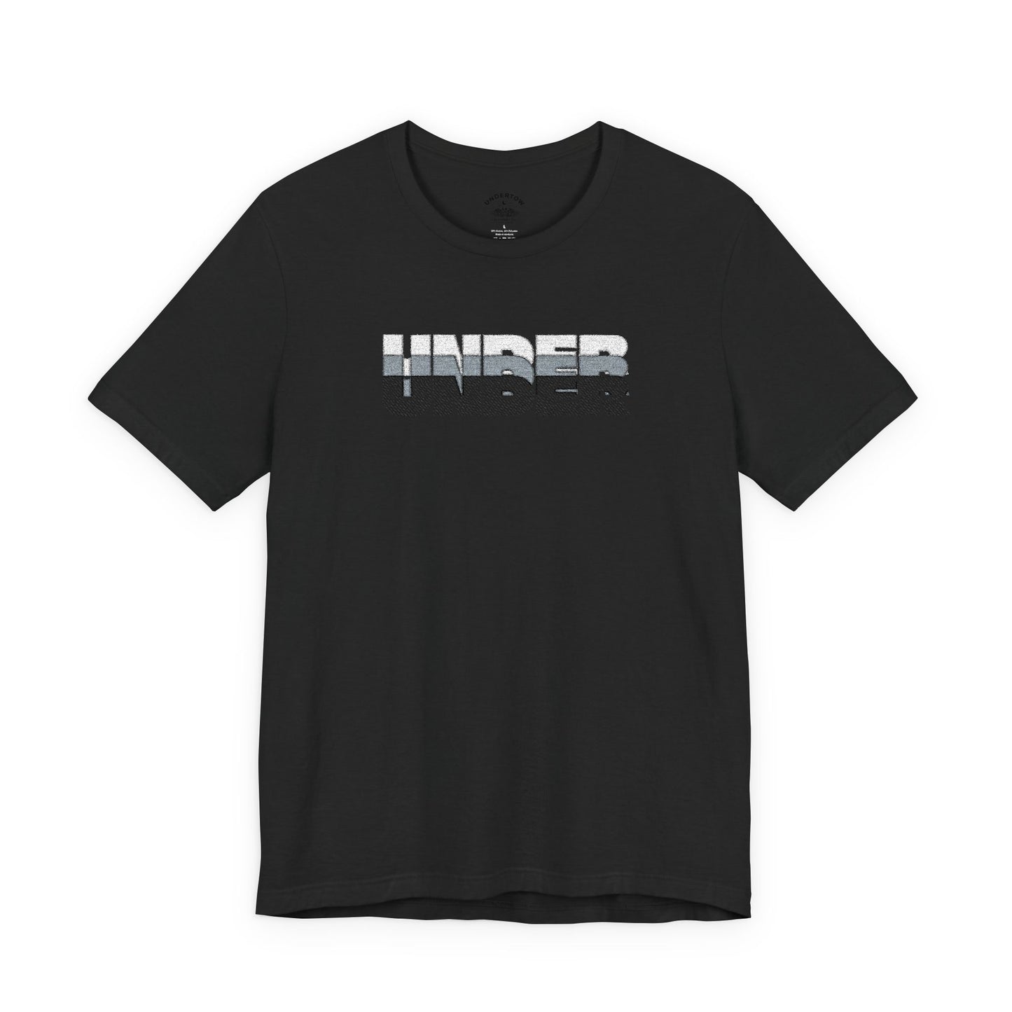 'UNDER' embroidered slogan tee - unisex vintage-style soft tshirt