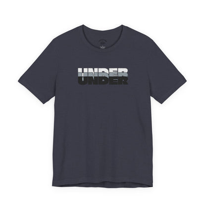 'UNDER' embroidered slogan tee - unisex vintage-style soft tshirt
