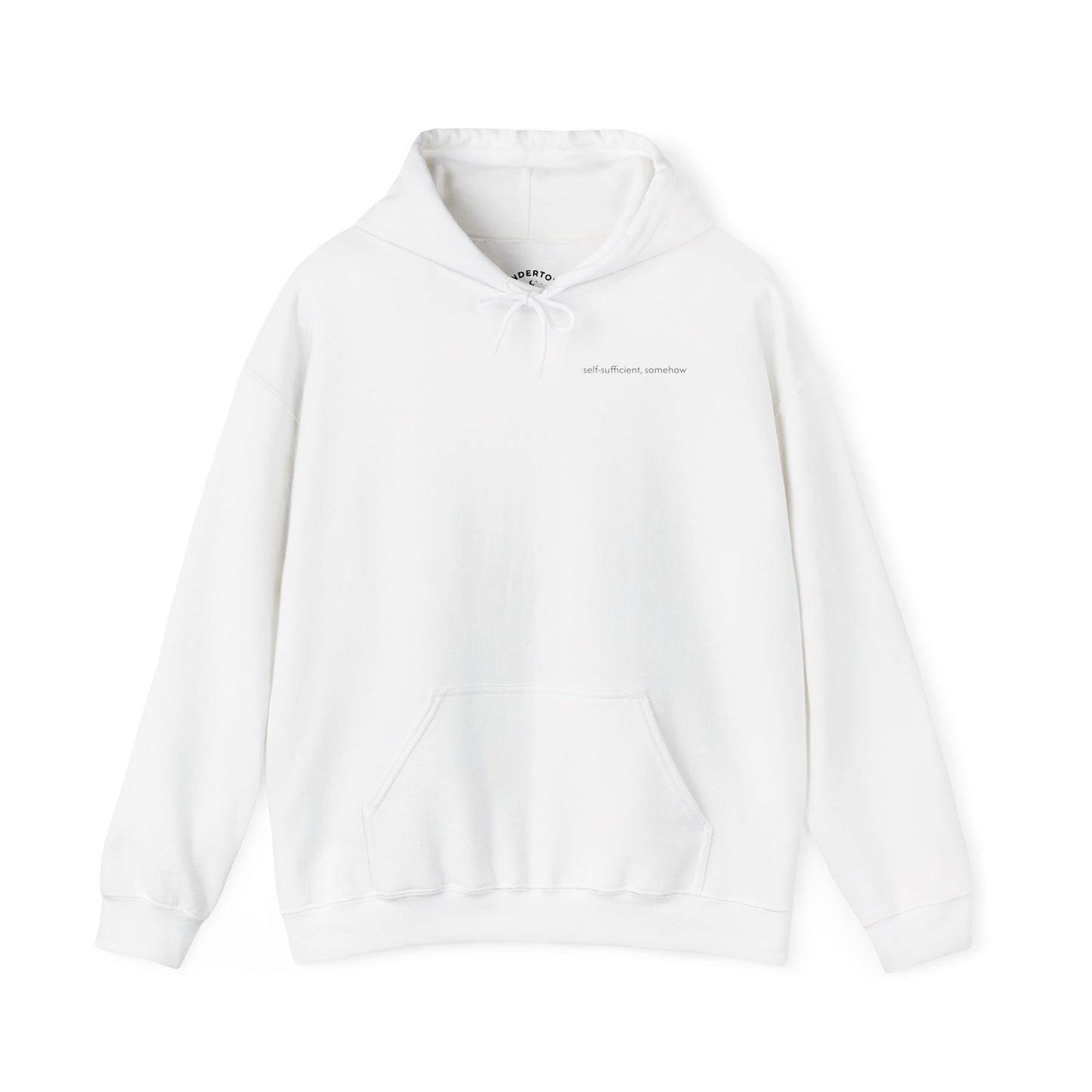 self-sufficient, somehow - unisex heavyweight hoodie