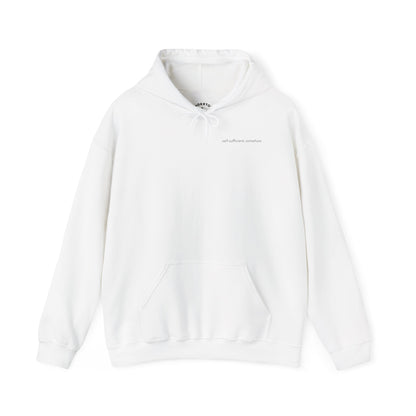 self-sufficient, somehow - unisex heavyweight hoodie