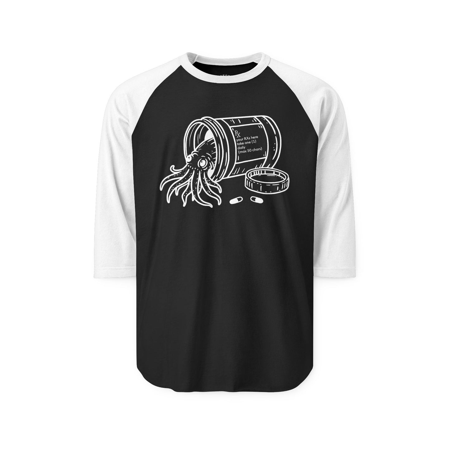prescribed persistence raglan tee - unisex 3/4 sleeve raglan tshirt