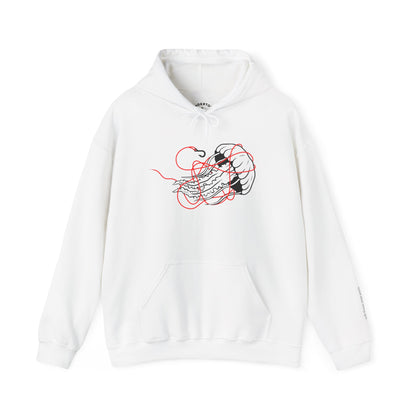 soft things snag easily - jellyfish and fishing line graphic hoodie