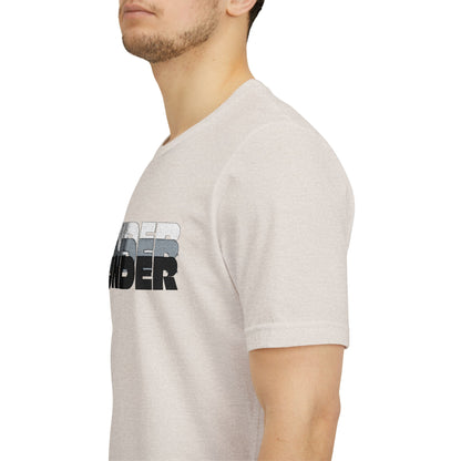 'UNDER' embroidered slogan tee - unisex vintage-style soft tshirt