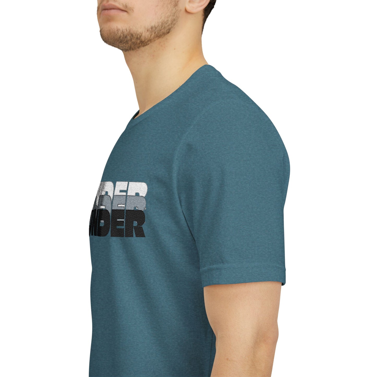 'UNDER' embroidered slogan tee - unisex vintage-style soft tshirt