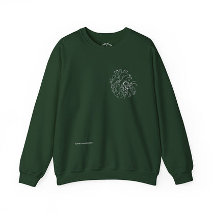 home is complicated - unisex crewneck sweater