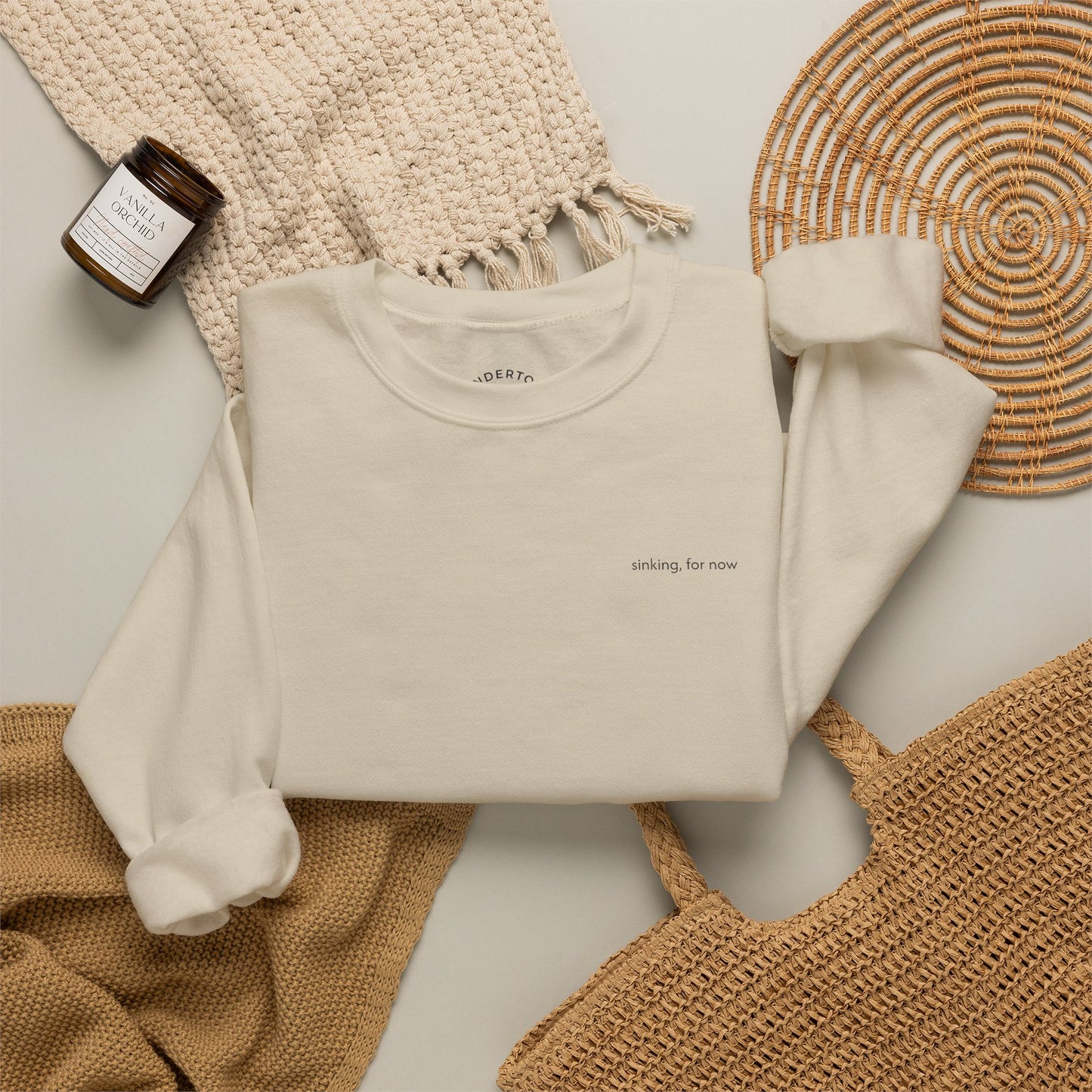 sinking, for now - Crewneck Sweater
