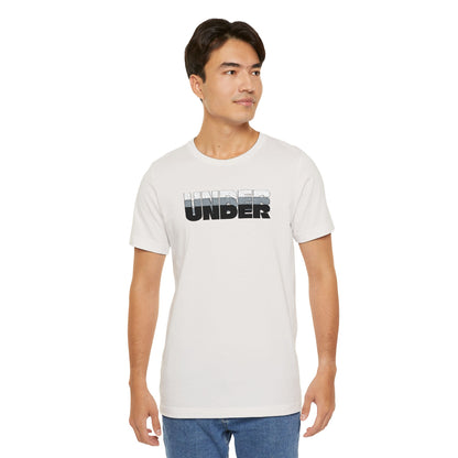 'UNDER' embroidered slogan tee - unisex vintage-style soft tshirt