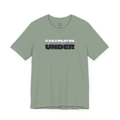 'UNDER' embroidered slogan tee - unisex vintage-style soft tshirt