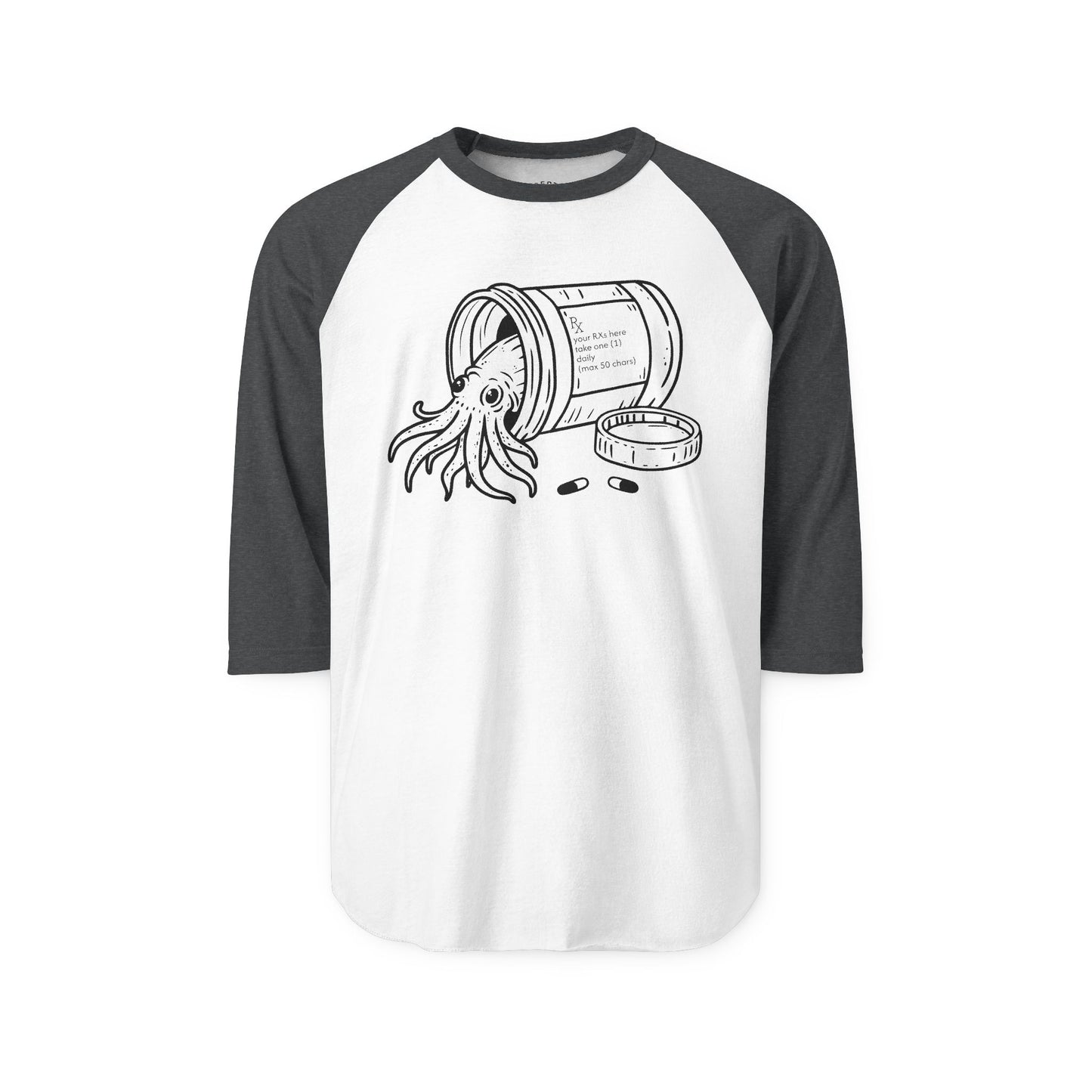 prescribed persistence raglan tee - unisex 3/4 sleeve raglan tshirt