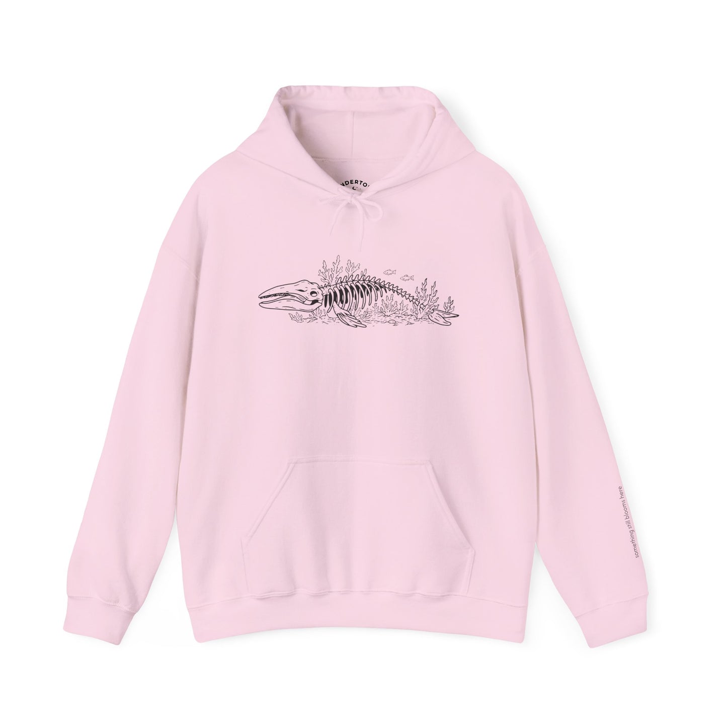 something still blooms here - unisex cotton-poly blend hoodie