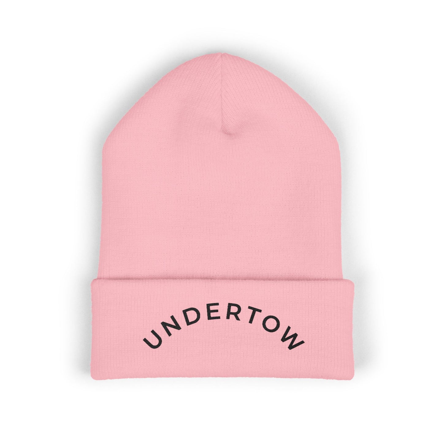 Undertow embroidered cuffed beanie (dark) - Unisex knit beanie