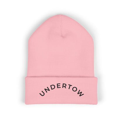 Undertow embroidered cuffed beanie (dark) - Unisex knit beanie
