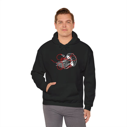 soft things snag easily - jellyfish and fishing line graphic hoodie