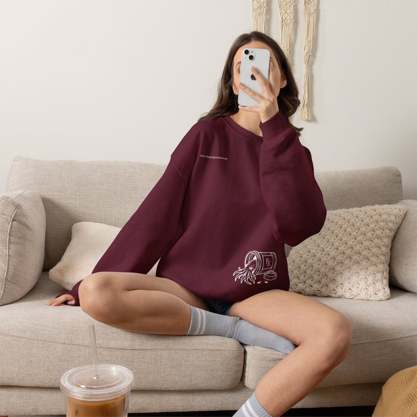 prescribed persistence - unisex mid-weight crewneck sweater