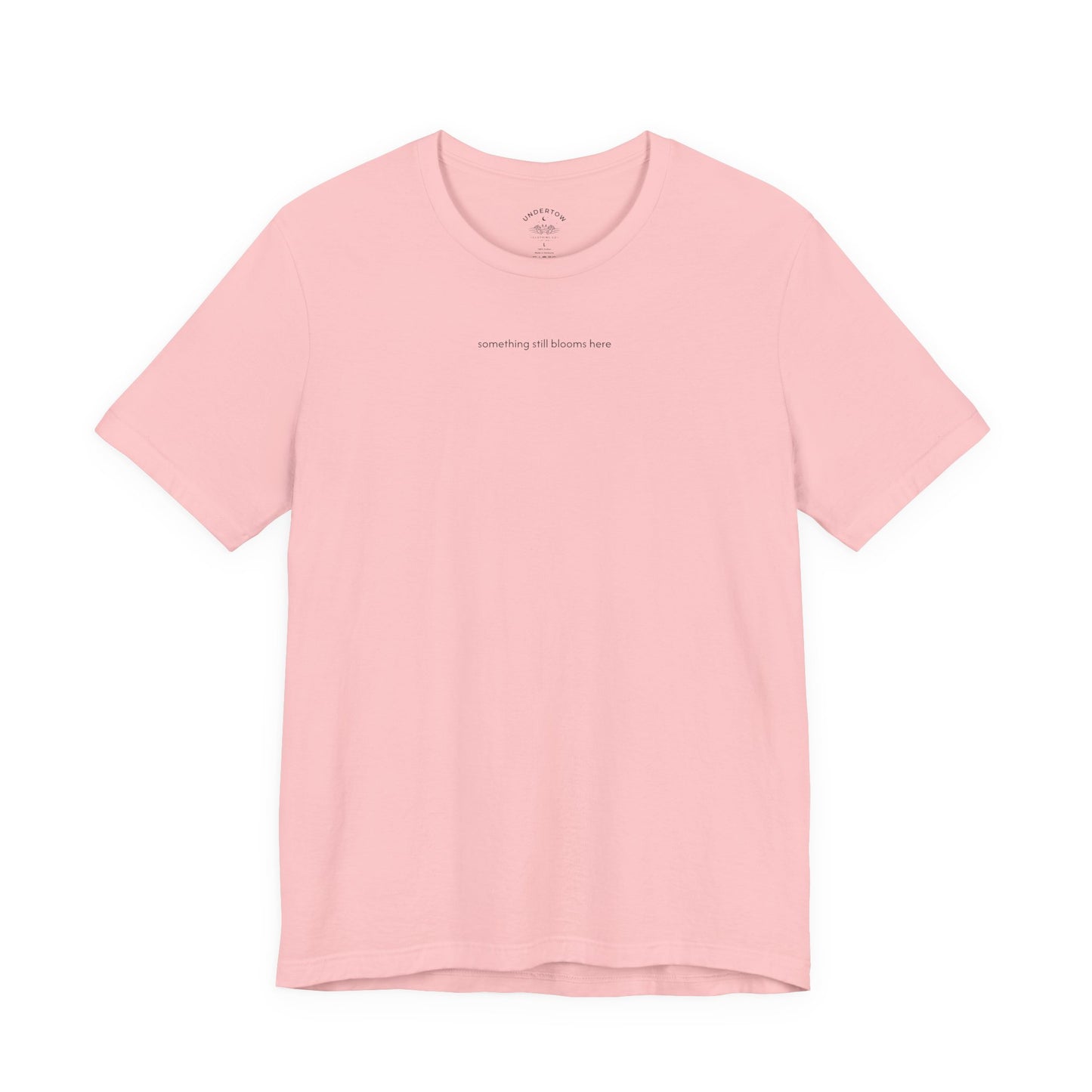something still blooms here - whale skeleton and coral graphic t-shirt