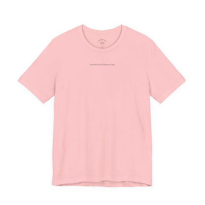 something still blooms here - whale skeleton and coral graphic t-shirt