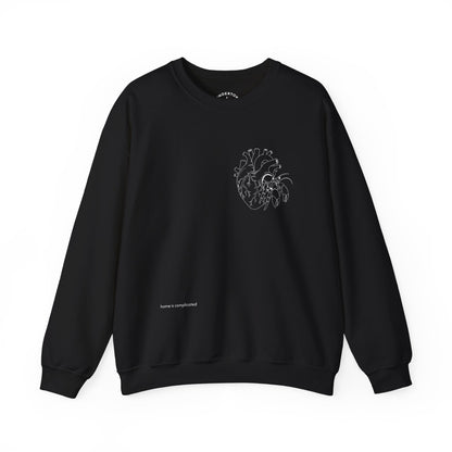 home is complicated - unisex crewneck sweater