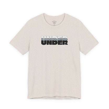 'UNDER' embroidered slogan tee - unisex vintage-style soft tshirt