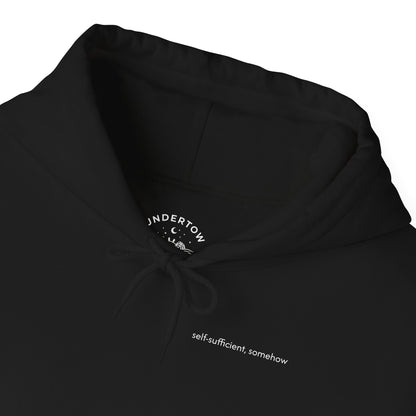 self-sufficient, somehow - unisex heavyweight hoodie