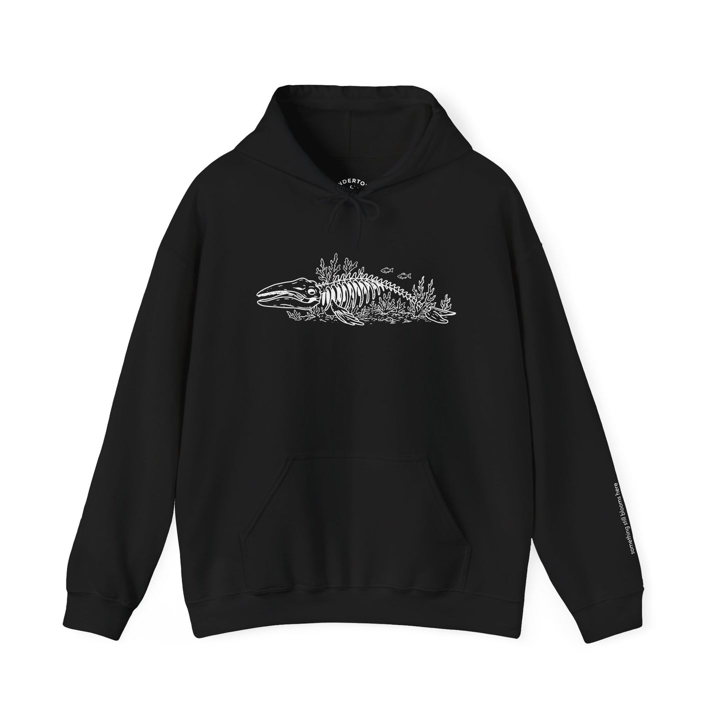 something still blooms here - unisex cotton-poly blend hoodie